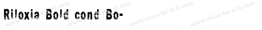 Riloxia Bold cond Bo字体转换